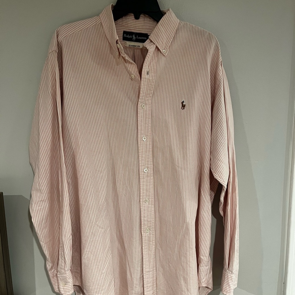 Polo Ralph Lauren Men’s Classic Fit Striped Oxford Long Sleeve Size Large